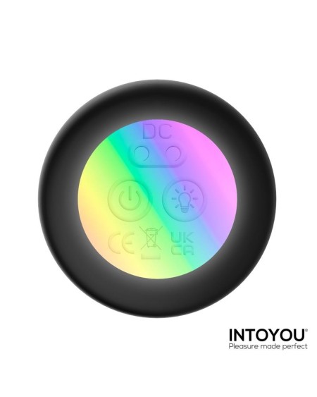 tainy thrusting led lighted anal plug with remote control