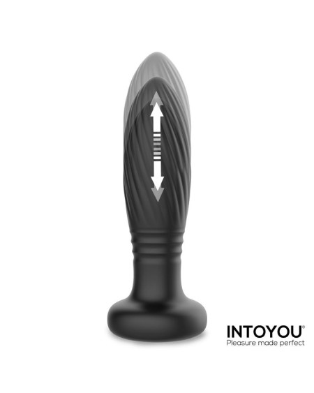 tainy thrusting led lighted anal plug with remote control