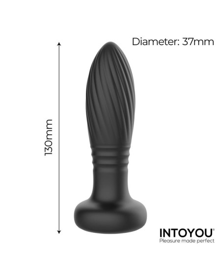 tainy thrusting led lighted anal plug with remote control