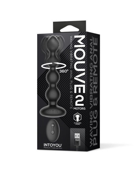 mouve butt plug with waving and vibratiion with remote control 2 mo...
