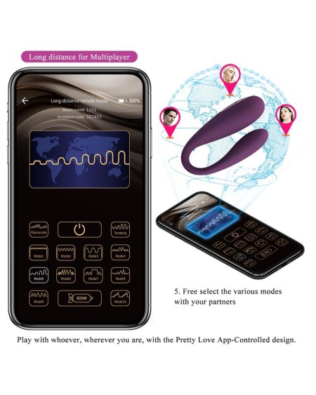 august vibrador de parejas app remote lila cl12
