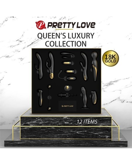 luxury set queens with 12 toys noir and 18k gold