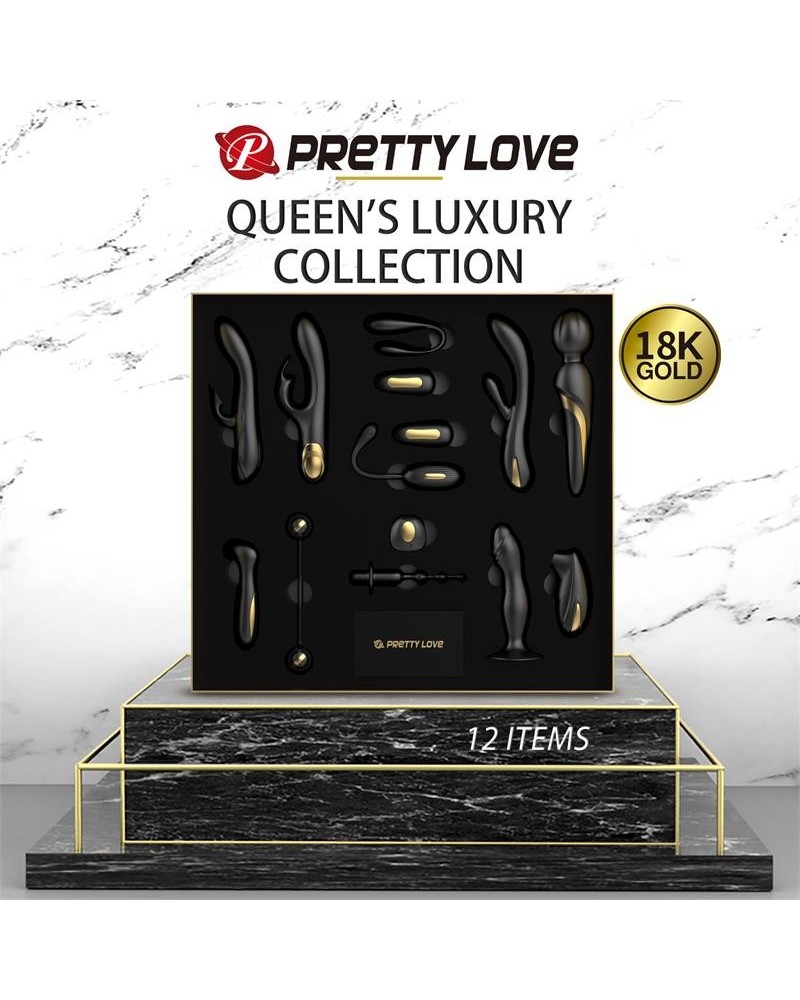 luxury set queens with 12 toys noir and 18k gold