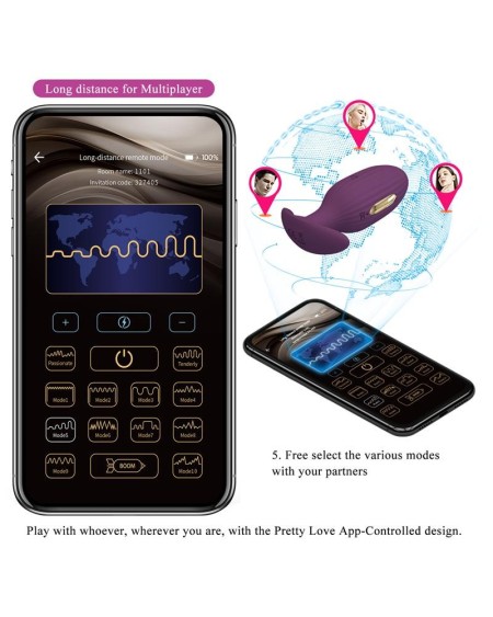 jefferson anal plug with vibration and electroshock with app