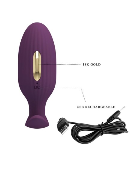 jefferson anal plug with vibration and electroshock with app
