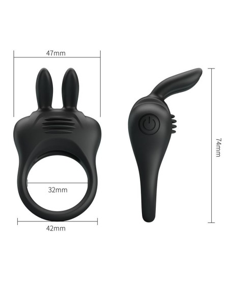 davion cock ring with vibration and rabit