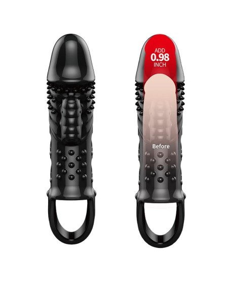 penis sleeve with vibration noir