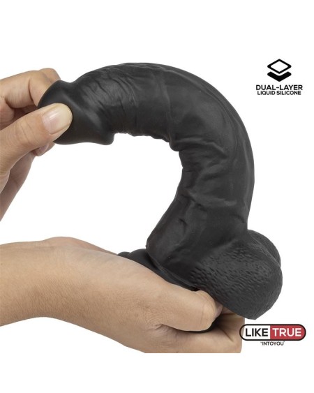 réaliste dildo liquid silicone dual layer 8 noir