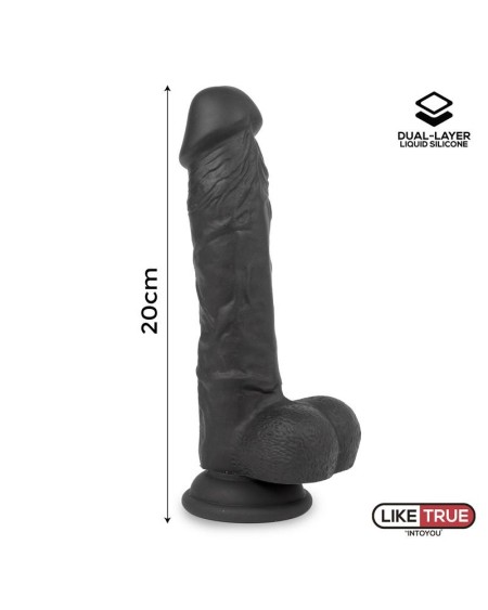 réaliste dildo liquid silicone dual layer 8 noir