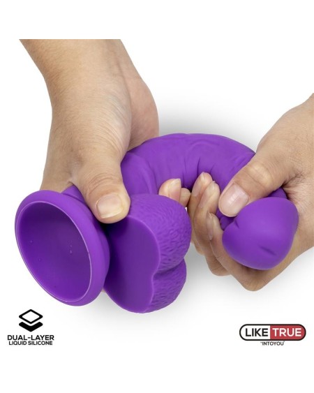 réaliste dildo liquid silicone dual layer 8 violet