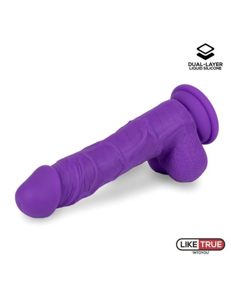 réaliste dildo liquid silicone dual layer 8 violet