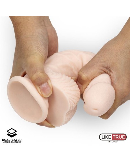 réaliste dildo liquid silicone dual layer 8.25 white
