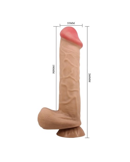 sliding peau réaliste dildo 26 cm