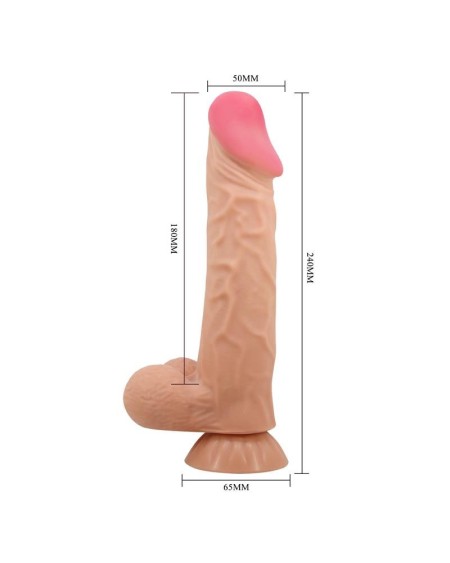 sliding peau réaliste dildo 24 cm