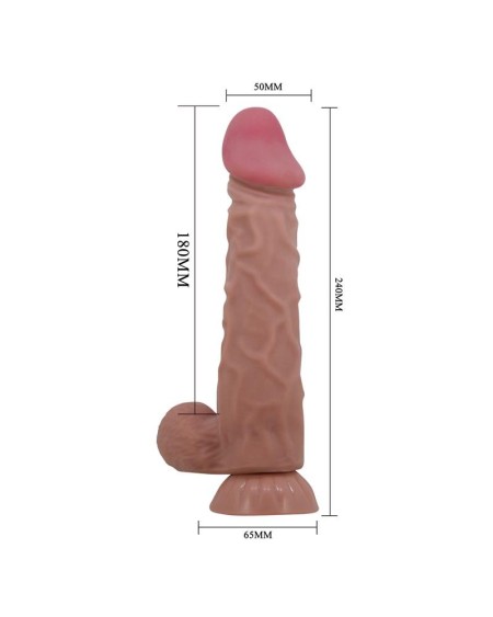 sliding peau réaliste dildo 24 cm