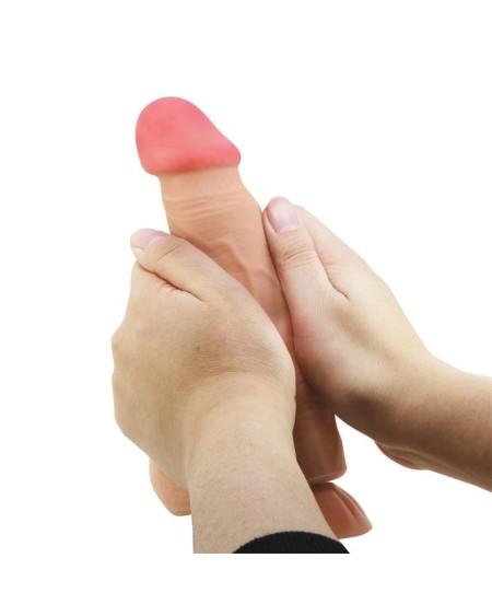 sliding peau réaliste dildo 21.8 cm