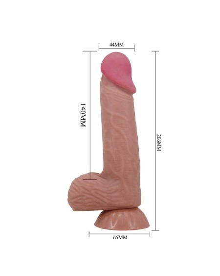 sliding peau réaliste dildo 20.6 cm