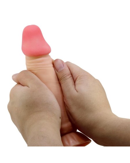 sliding peau réaliste dildo 19.4 cm