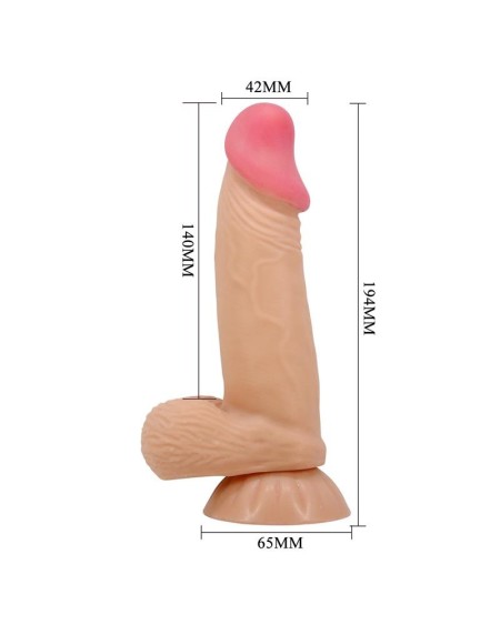 sliding peau réaliste dildo 19.4 cm