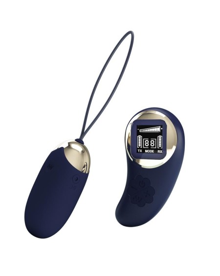 mina vibrant egg with digital screem remote control blue
