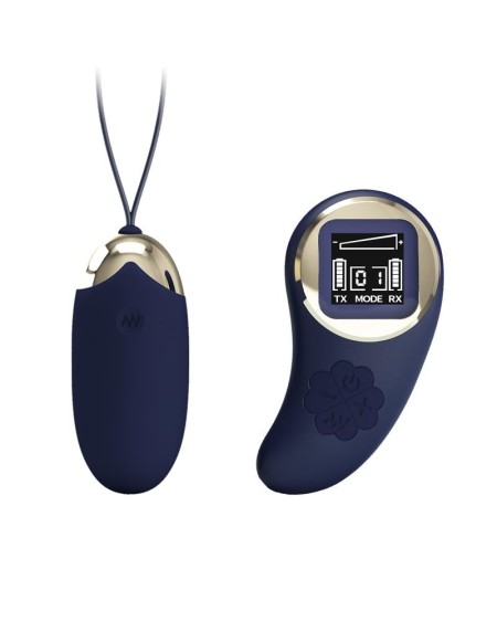 mina vibrant egg with digital screem remote control blue