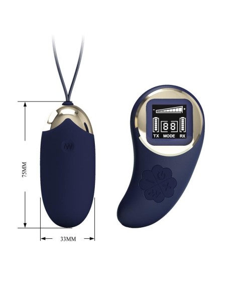 mina vibrant egg with digital screem remote control blue