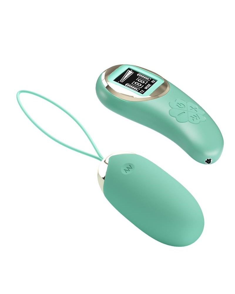 mina vibrant egg with digital screen remote control green