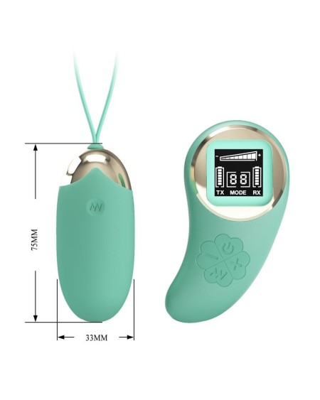 mina vibrant egg with digital screen remote control green