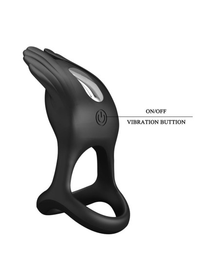 silas vibrant penis ring noir