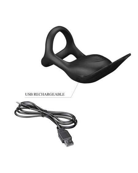 silas vibrant penis ring noir