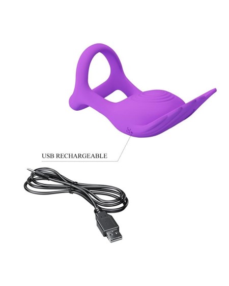 silas vibrant penis ring violet