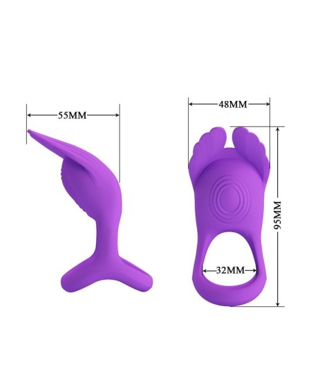 silas vibrant penis ring violet