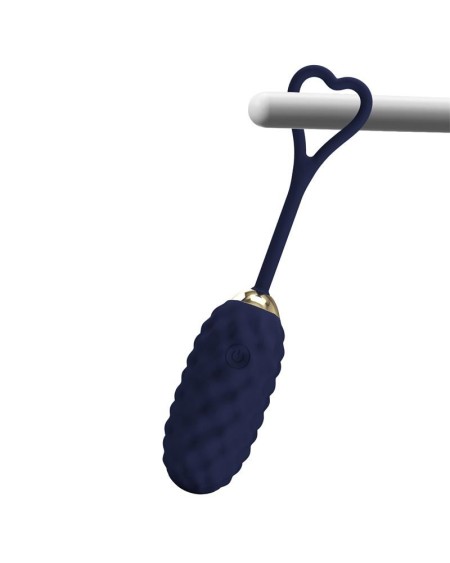 vivian vibrant egg with digital screen remote control blue