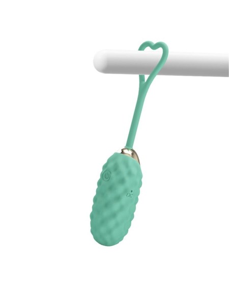 vivian vibrant egg with digital screen remote control green