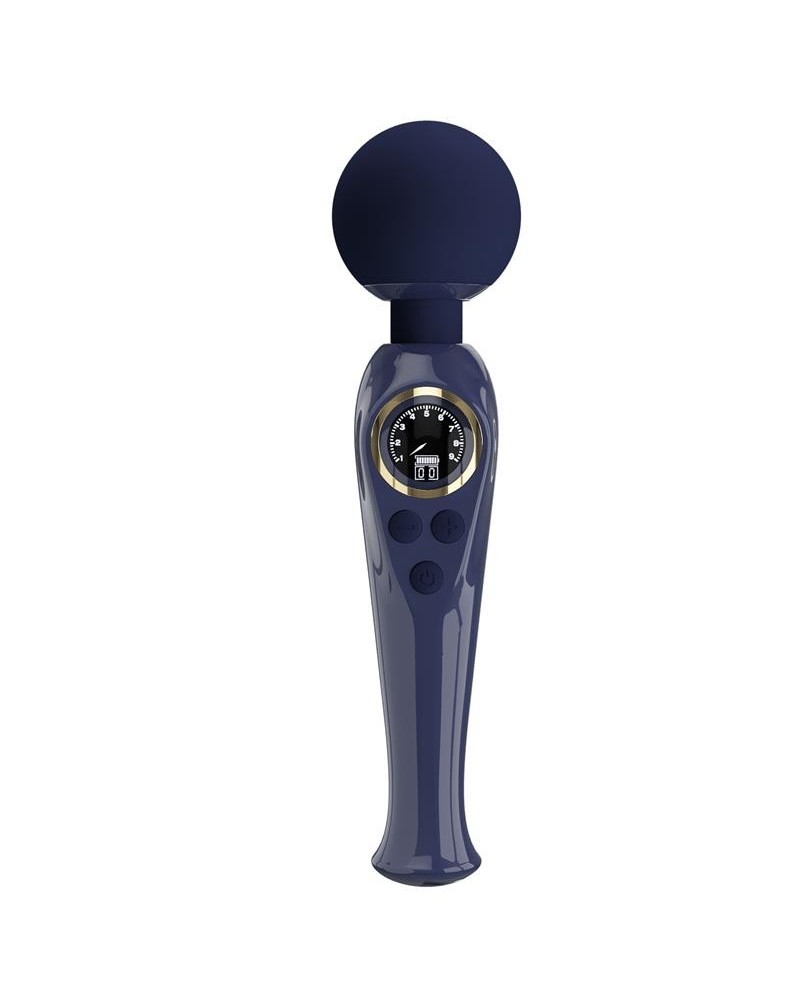 skyler massager wand with digital screen blue