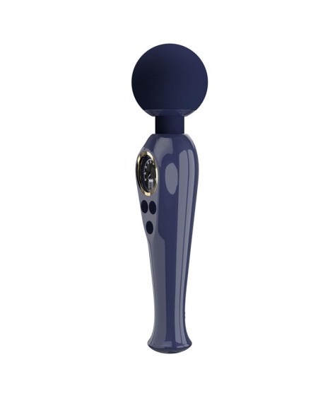 skyler massager wand with digital screen blue