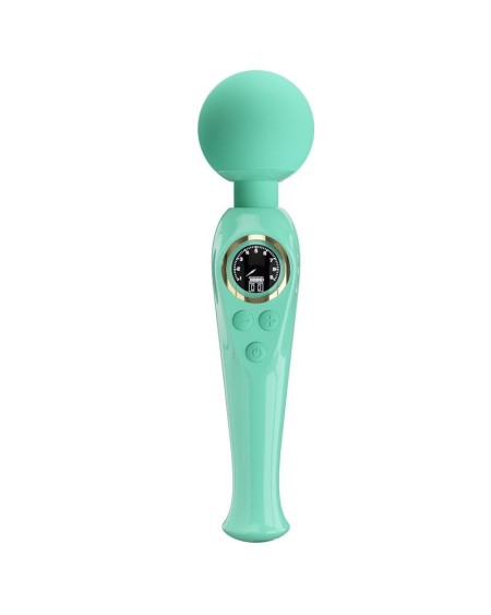 skyler massager wand with digital screen green
