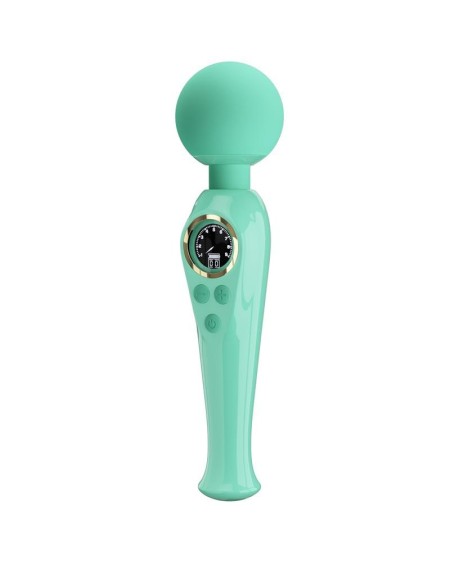 skyler massager wand with digital screen green