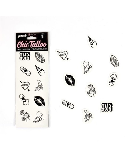 10 temporary tattoos candy collection