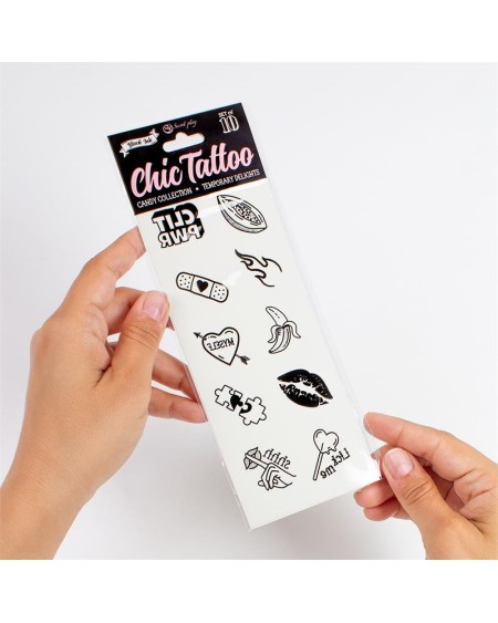 10 temporary tattoos candy collection
