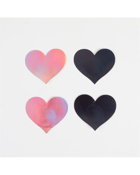 wow boobs! nipple covers heart shapped holographic