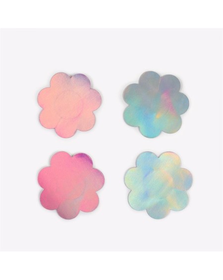 wow boobs! nipple covers flower shapped holographic