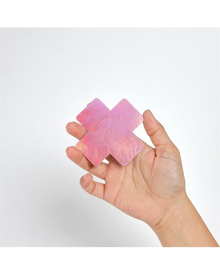 wow boobs! nipple covers cross shapped holografic