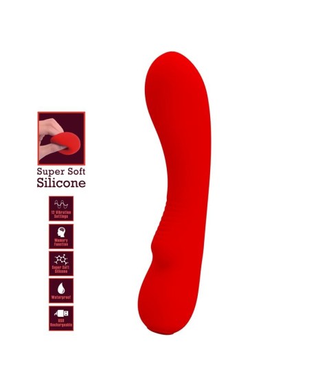 prescott vibrator usb silicone red