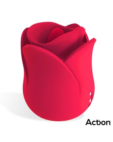 meryl vibe stimulator rose shaped with tongue 2 motors