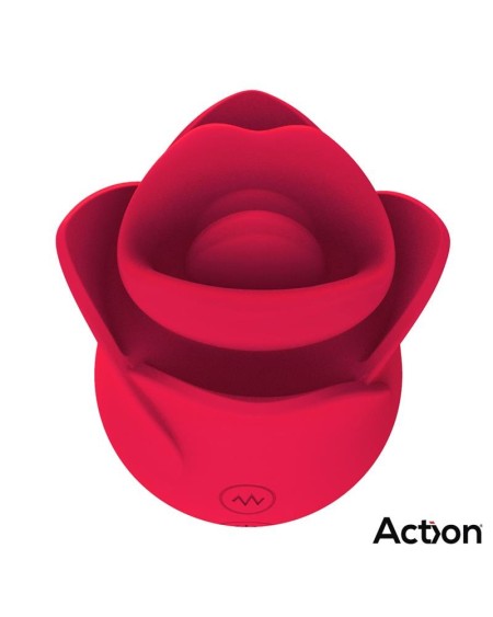 meryl vibe stimulator rose shaped with tongue 2 motors