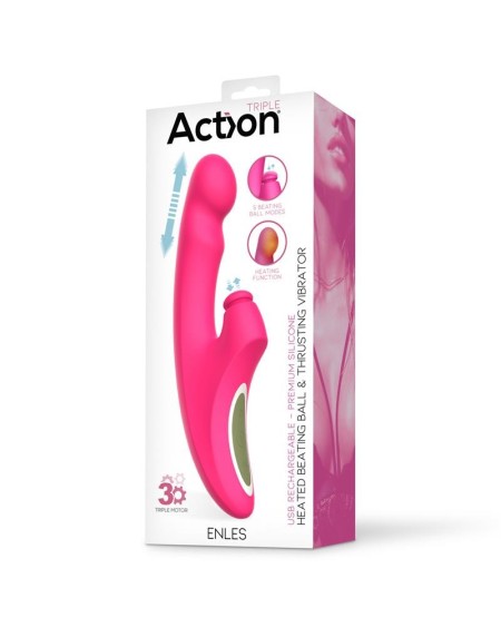 enles vibe with beating ball, thrusting y heat function