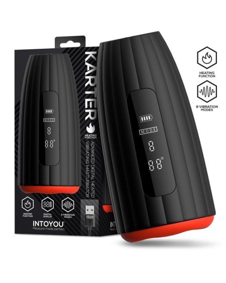 karter advanced masturbator with vibration, heat and digital screen
