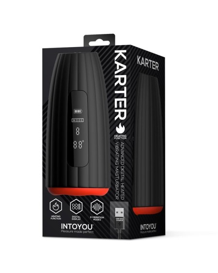 karter advanced masturbator with vibration, heat and digital screen
