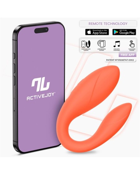couple toy with app flexible silicone salmon